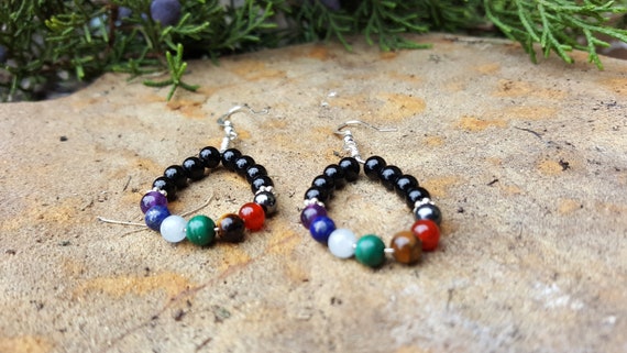 Chakra Earring with Black Onyx