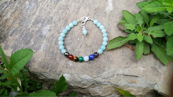 6mm Amazonite Chakra Gemstone (Filtering) Bracelet
