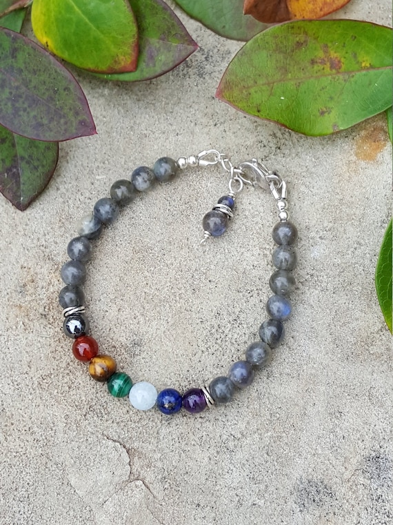 6 mm Labradorite Chakra Gemstone (Transformation) Bracelet