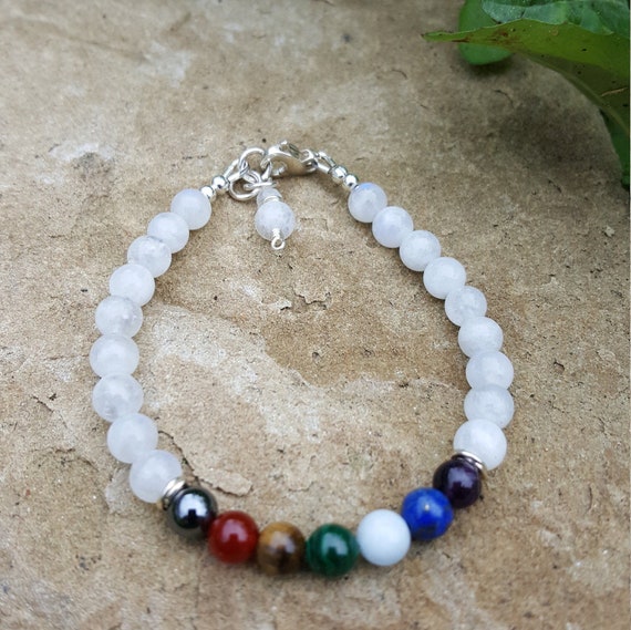 6 mm Moonstone Chakra Gemstone (New Beginnings) Bracelet