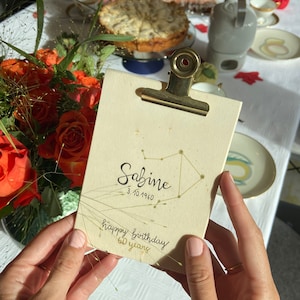 Geburtstag | personalisierte Holzkarte | Name  | Datum | Gruß