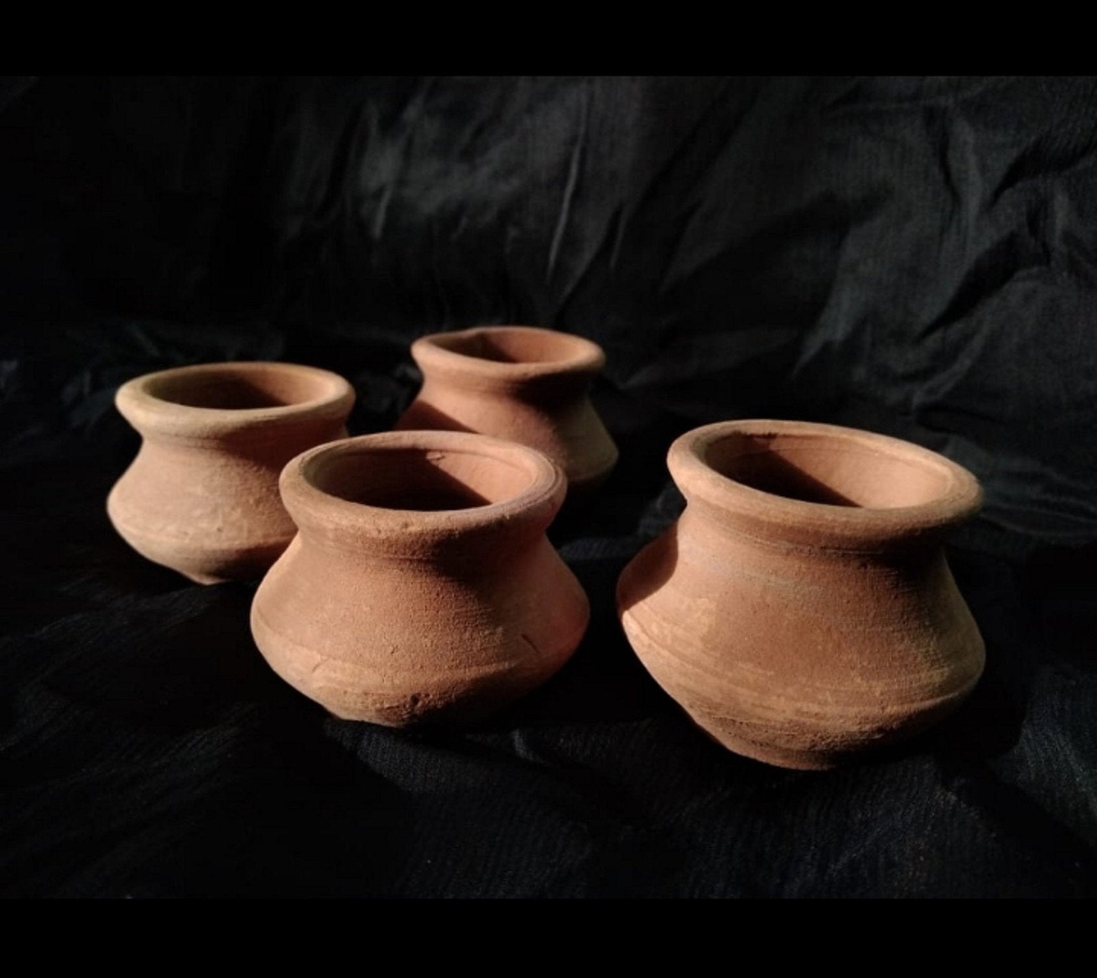 Terracotta handicraft small handi with lid kulhad tea cup Etsy