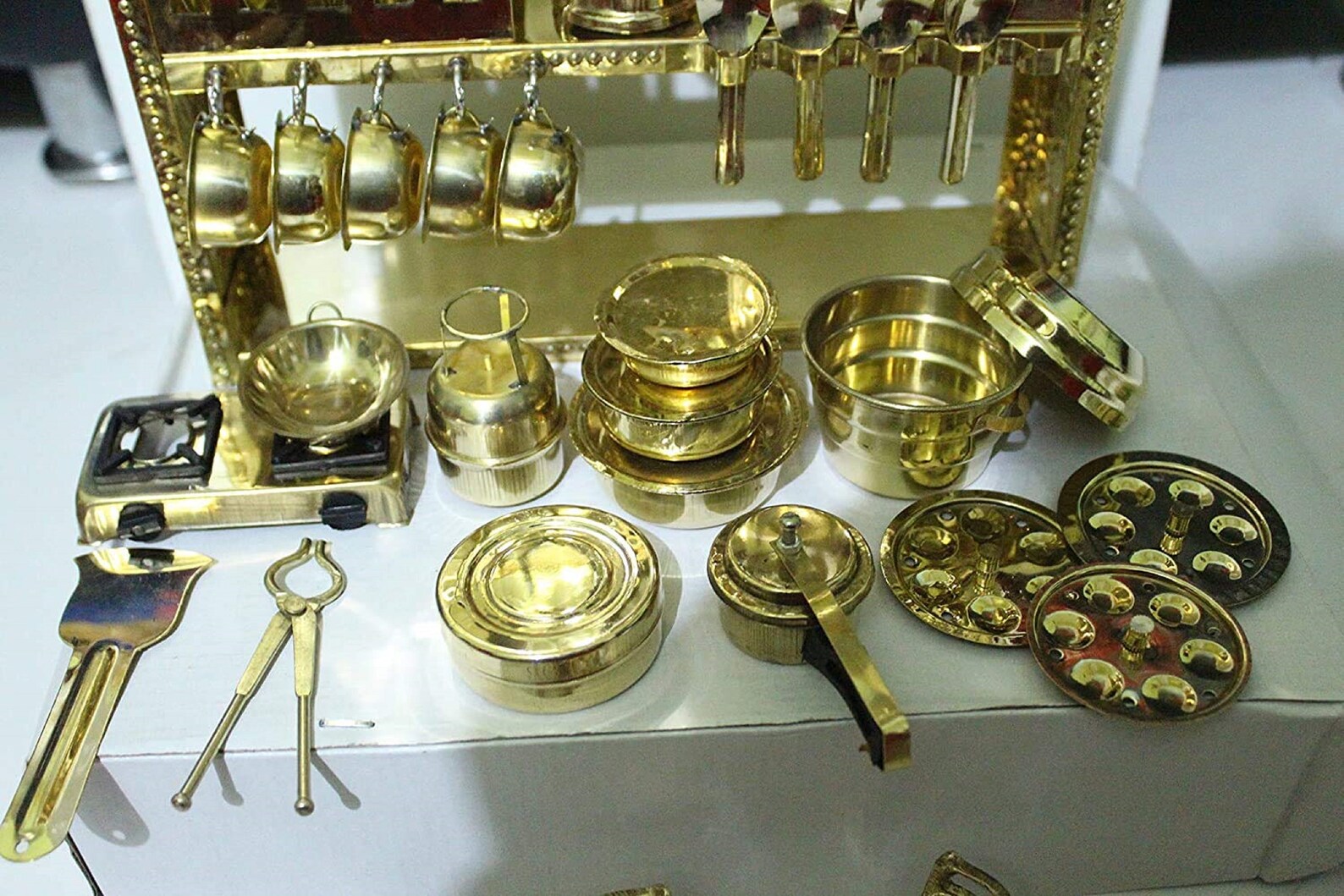 D114 Miniature Brass Kitchen Toy Set bhatukali Kids Toys Etsy