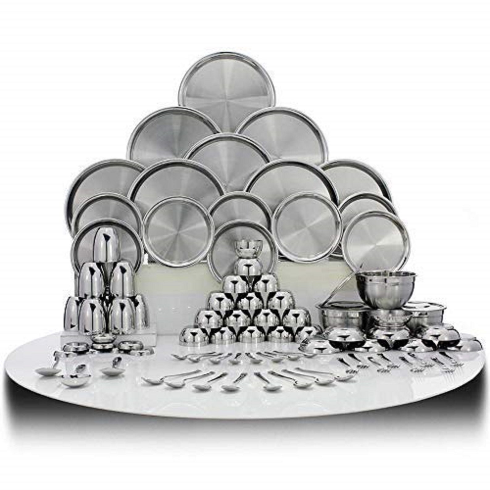101 Piece Steel Dinner Set Serving Dinner Tableware Home Hotel Etsy