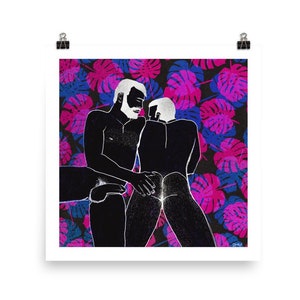 Towel intimacy |  LGBTQ+ Bedroom Poster 30x30cm