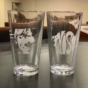 Phish & Trey Anastasio etched pint glasses