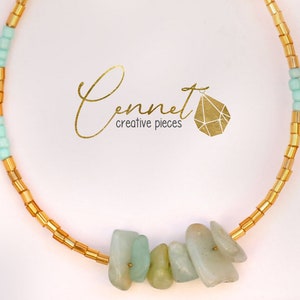 Pulsera de menta diminuta ? Petite ? Coral Blanco (White Coral)  Abalorios de Semillas 2 Cortes ? Acero inoxidable ? Filigrana ? Delicada