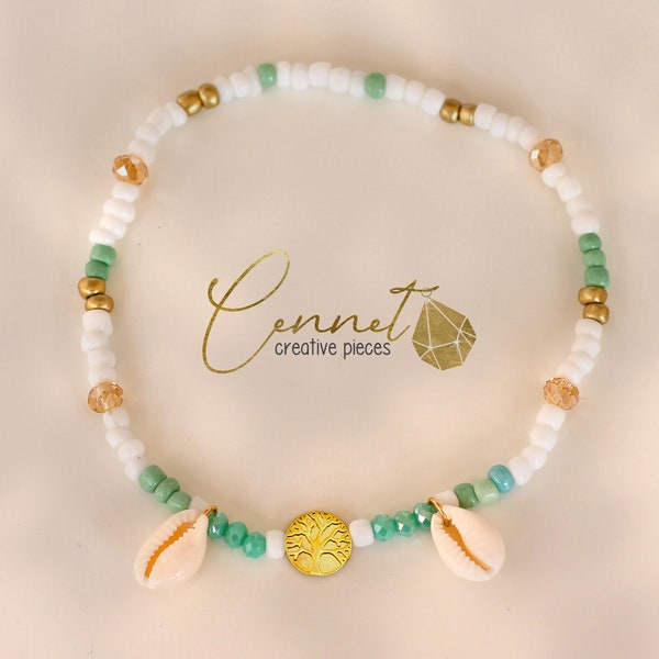 Cowrie Lagoon| Anklet | Foot chain | Kauri Shell | Summer |  Beads | Seed Beads | Gold Plated |  Beach