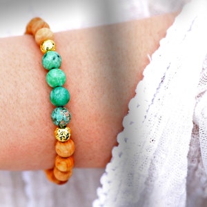 Green Oasis I Diffuser Bracelet | Essential Oils | Diffuser | Bracelet | Gemstones | Cedarwood