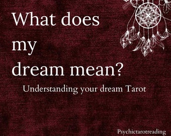 What does my dream mean? Understanding the dream tarot EXTREMELY DETAILED Tarot Reading | same day tarot reading | manifestation Central |