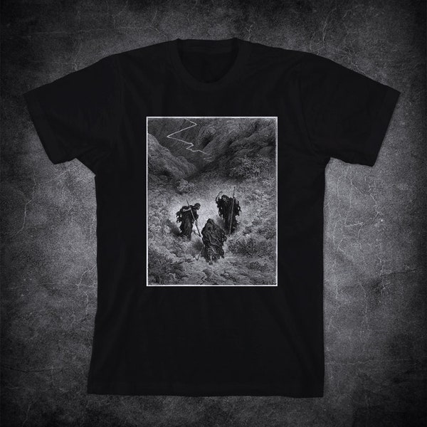 GUSTAVE DORE t-shirt - The Three Witches, 1859 Illustration for Macbeth by William Shakespeare, Les trois sorcieres, Witches t-shirt