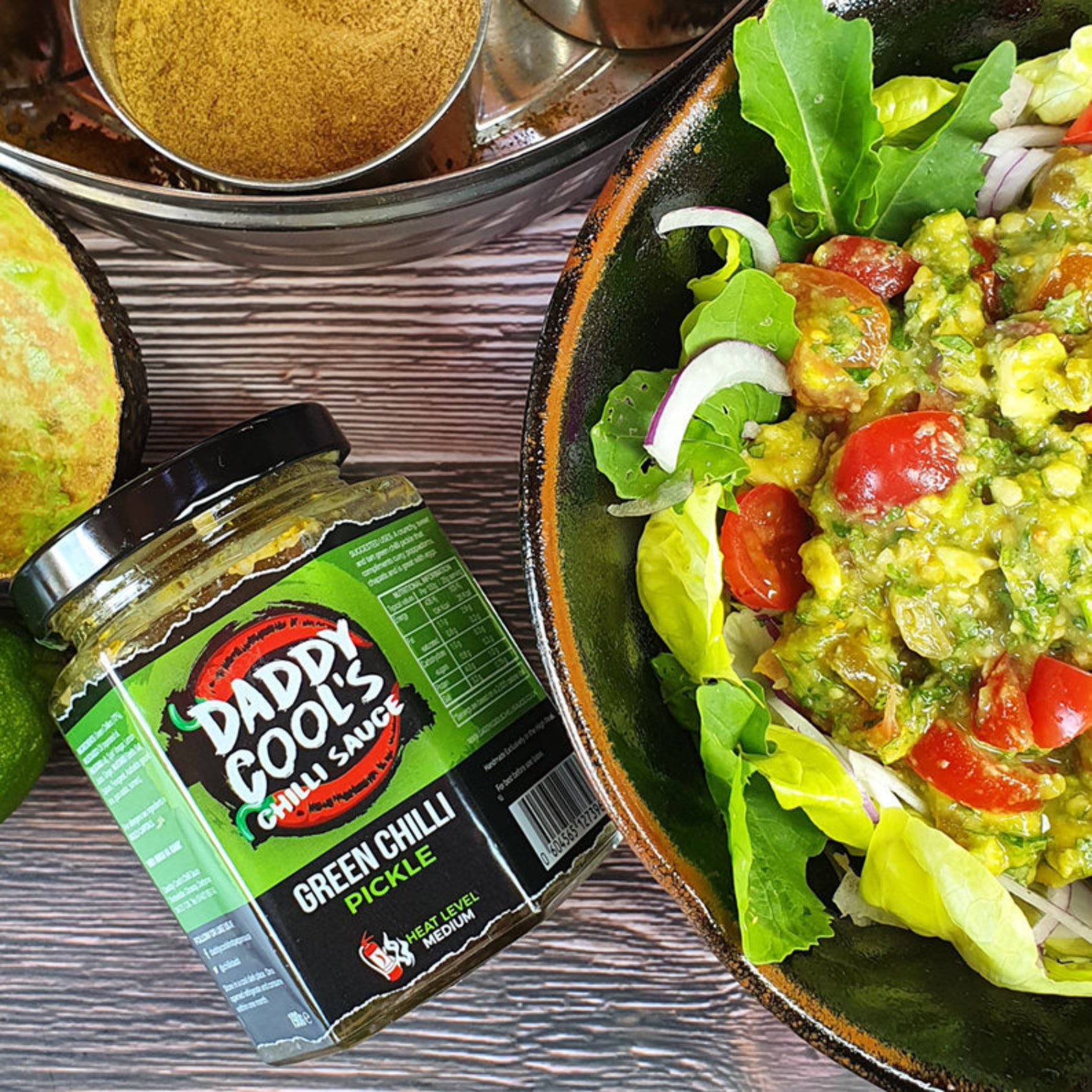 Green Chilli Pickle Indian Style Daddy Cools Chilli Sauce Etsy