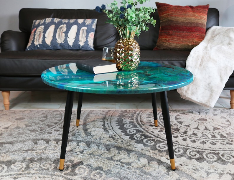 The 7 Best Epoxy Resin Table Top Outdoor Reviews in 2021 6 Resin Table Tray- Woodland Creek - Handmade Table Tray