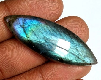 Natural African Fire Labradorite Cabochon 15x25X5 M.M Fancy Coffin Shape Loose Gemstone Use Making For Handmade Pendant Jewelry 16Ct 1 PCS