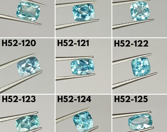 Amazing Apatite Faceted Gemstone, 100 % Natural Blue Apatite With Amazing Luster, Neon Blue Apatite Cushion Shape H52