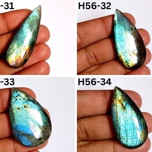 Amazing 100 % Natural Multi Blue Fire Labradorite Cabochon, Multi Labradorite Gemstone, Loose Gemstone For Jewellery Pear Shape H56
