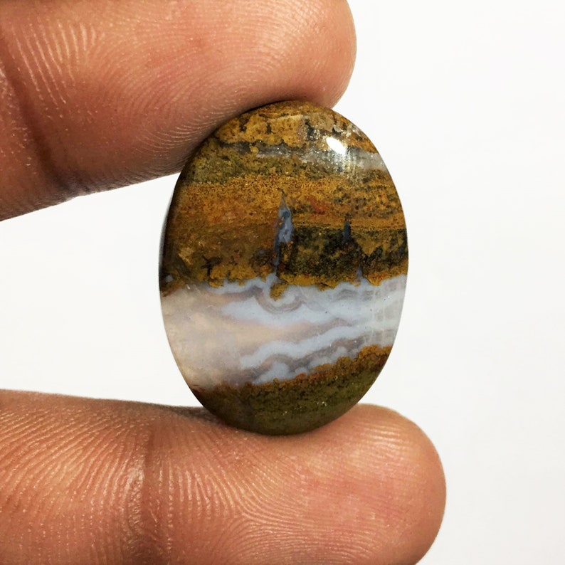 Excellent Yellow Moss Agate Cabochon Gemstone Beautiful Yellow | Etsy