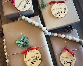 Something you want need wear read Christmas Gift Tags SVG File for Laser or Vinyl Cutting Engrave Cut File Compatible with Glowforge
