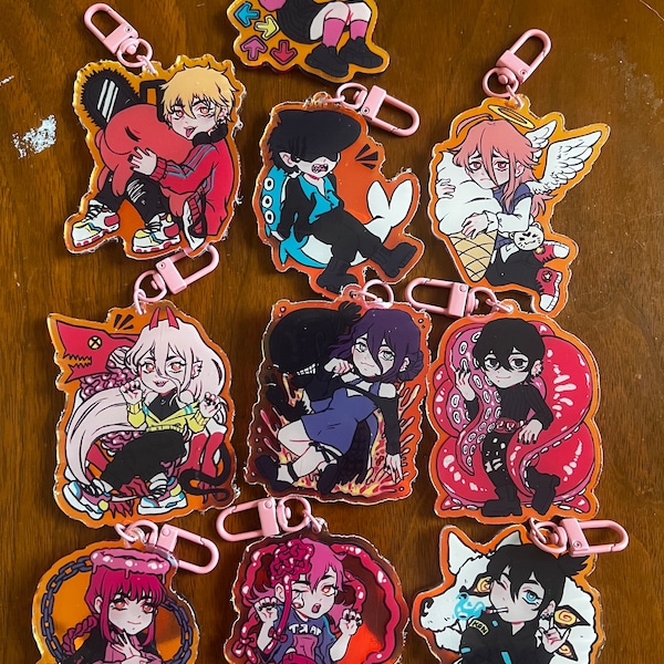 Chain Saw Characters Chibi 3” Holographic Acrylic Charms