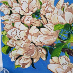 Fiori di primavera di mele - Ispirato alla natura - Pittura ad acquerello a guazzo - Amante degli alberi - Arte botanica - Decorazioni floreali - Stampe di alta qualità