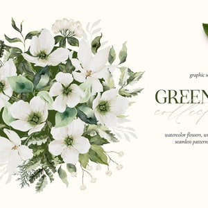 Greenery Aquarell Kollektion - Aquarell Digitale Clipart - Individuelle PNG Dateien - Hochzeit - Handbemalte Blumen Set - Große Sammlung