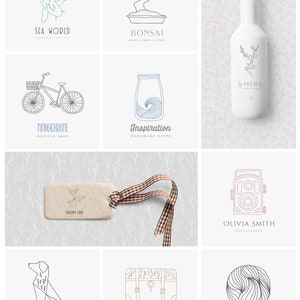 Ikigai Clipart Collection - Logo Creator - Line Art Logo Template - Japanese Clipart - Planner Art - Flower Floral Home Branding Clip Art image 8
