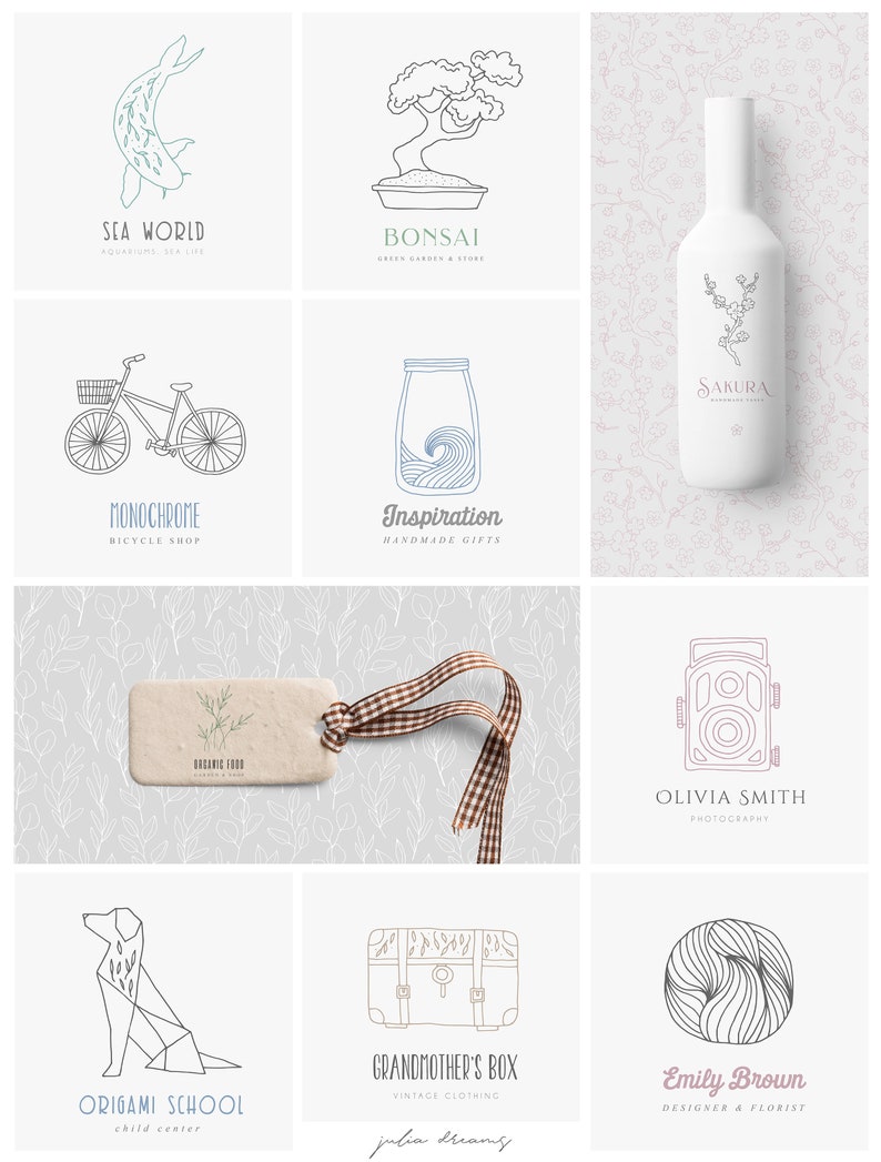 Ikigai Clipart Collection - Logo Creator - Line Art Logo Template - Japanese Clipart - Planner Art - Flower Floral Home Branding Clip Art image 8
