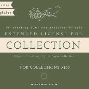 Extended License Clipart Collection - For Collections - by Julia Dreams
