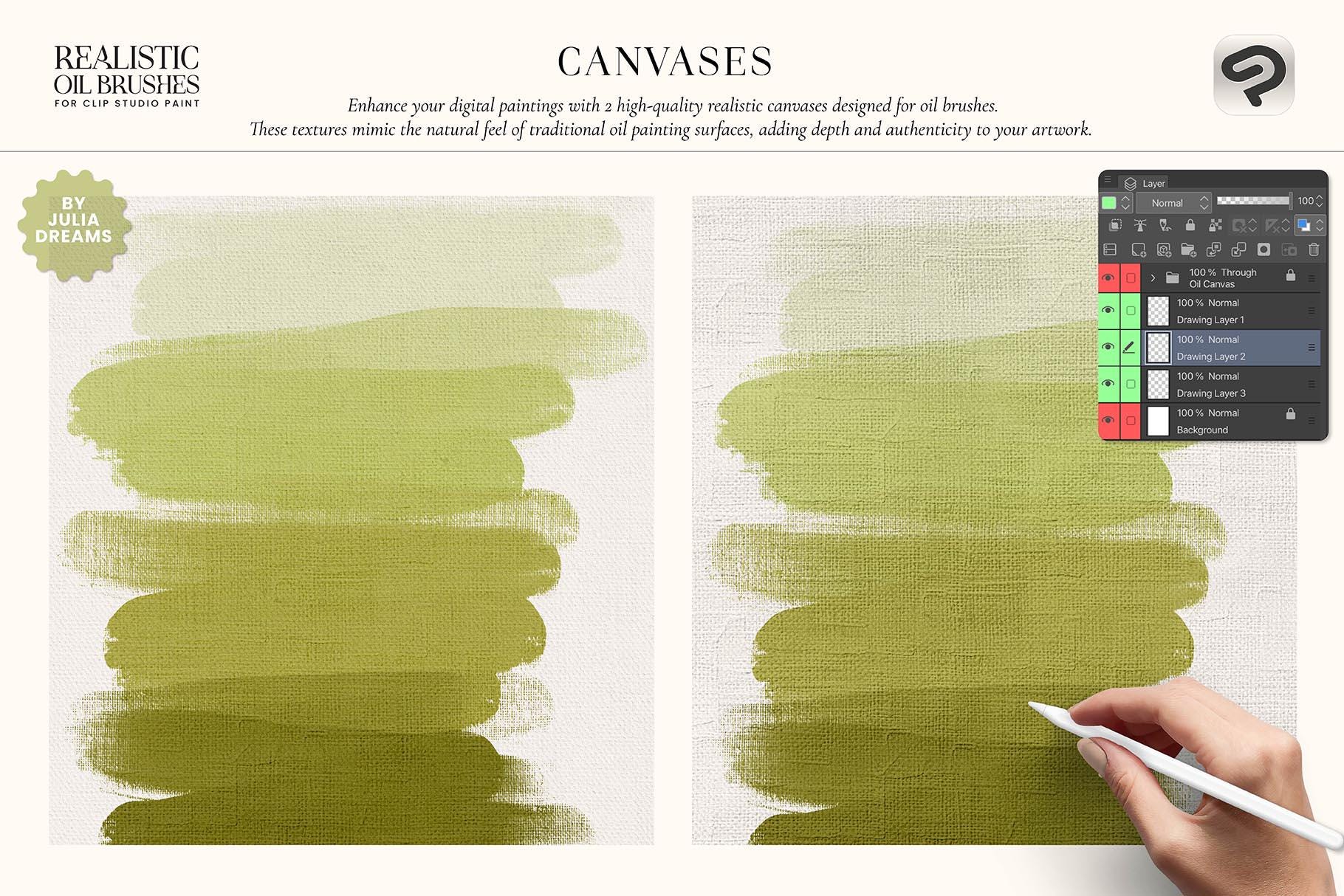 Realistic Oil Brushes for Clip Studio Paint - Painting Kit for ...