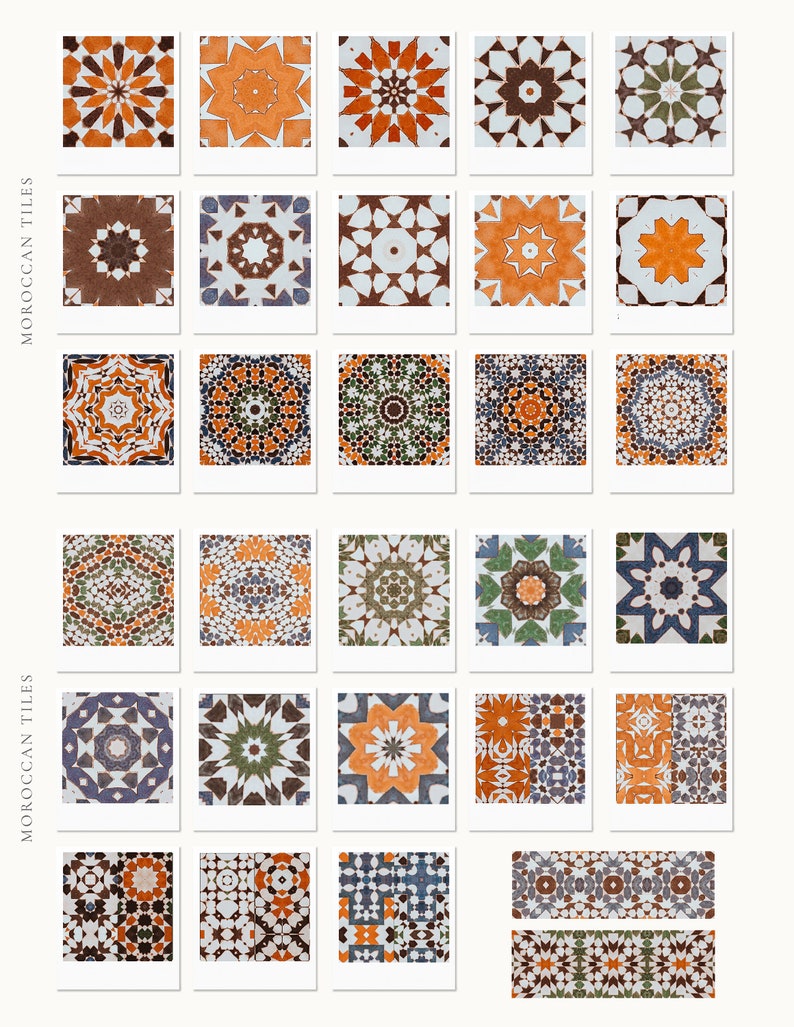 Moroccan Digital Paper - Scrapbook Papers - Seamless Patterns Tiles ...