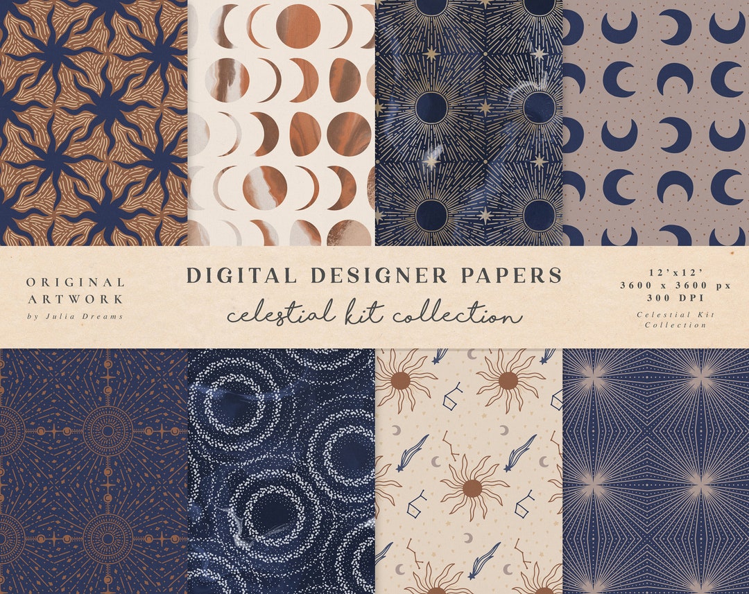 Digital Paper - Scrapbook Papers - Seamless Patterns - Digital ...