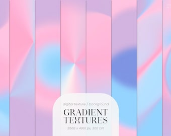 Gradient Textures - Gradient Digital Backgrounds - Digital Paper - Instant Download - Commercial Use - Abstract Grainy Gradients Candy Sweet