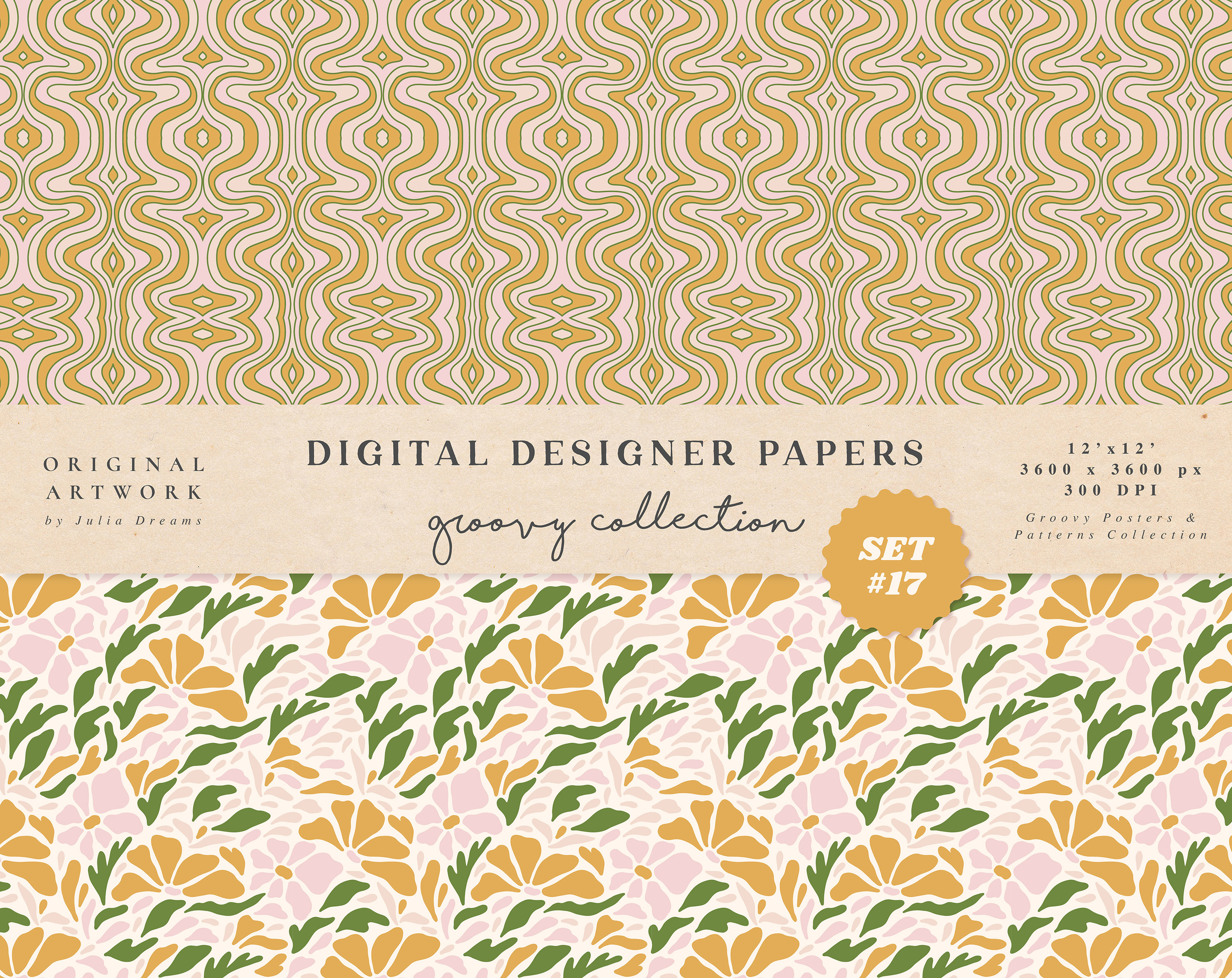 Positive Pattern Papper Positivity Digital Papers - Commercial Use - Scrapbook Paper - Seamless ...