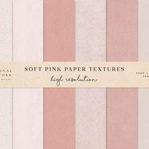 Soft Pink Paper Textures - Textures Beige Background - Digital Watercolor Paper - Background - Printable Papers Download digitale - Baby Girl