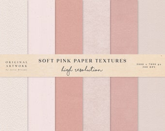 Soft Pink Paper Textures - Textures Beige Background - Digital Watercolor Paper - Background - Printable Papers Digital Download - Baby Girl