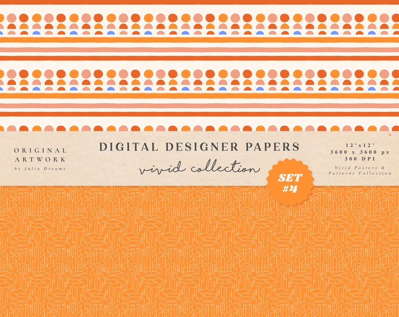 Design3e Paper Summer Vacation Digital Papers - Commercial Use - Scrapbook Paper ...