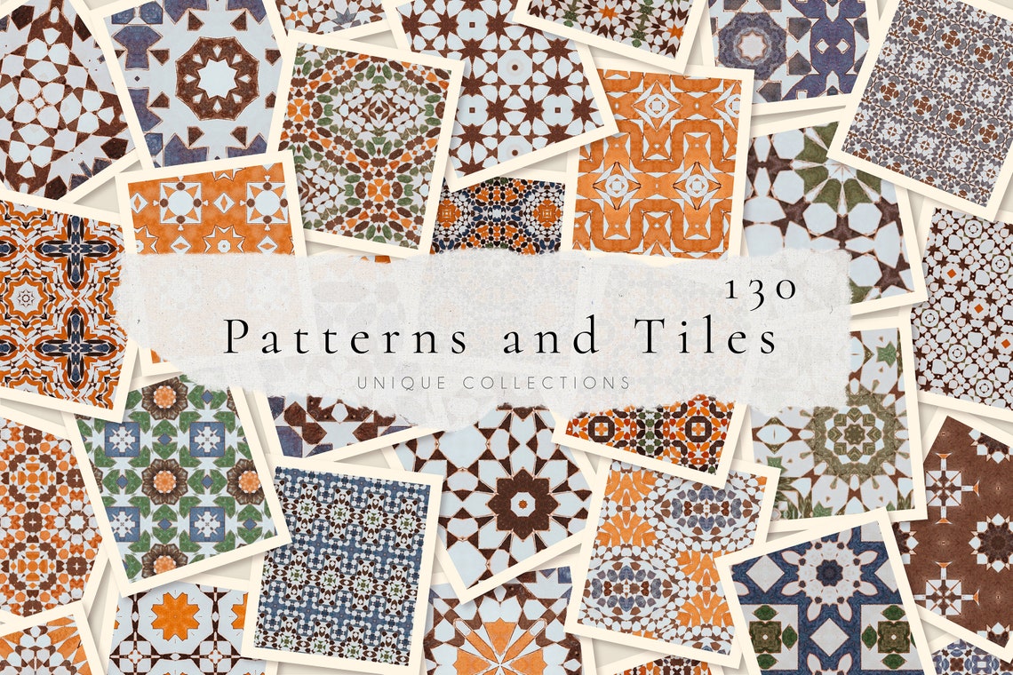 Moroccan Digital Paper - Scrapbook Papers - Seamless Patterns Tiles ...