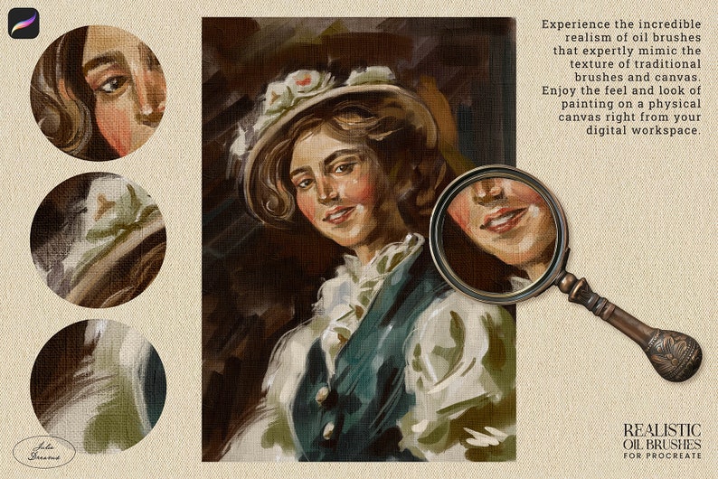 Realistic Oil Procreate Brushes - Painting Kit for Procreate - iPad Brushes - Oil Brushes - Oil Canvas Digital Download - Impasto image 2