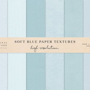 Textures de papier bleu doux - Fond de textures neutres Papier aquarelle numérique - Fond numérique - Téléchargement de papiers imprimables - Bébé garçon