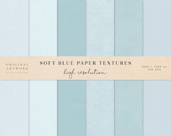 Textures de papier bleu doux - Fond de textures neutres Papier aquarelle numérique - Fond numérique - Téléchargement de papiers imprimables - Bébé garçon