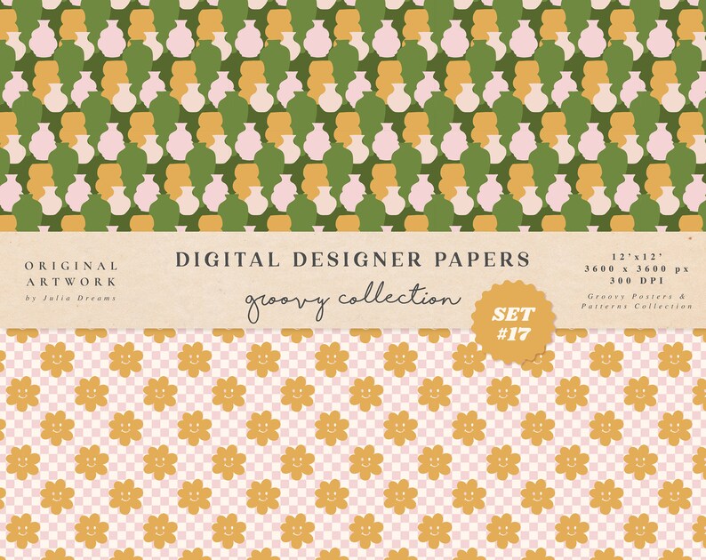 Positive Pattern Papper Positivity Digital Papers - Commercial Use - Scrapbook Paper - Seamless ...