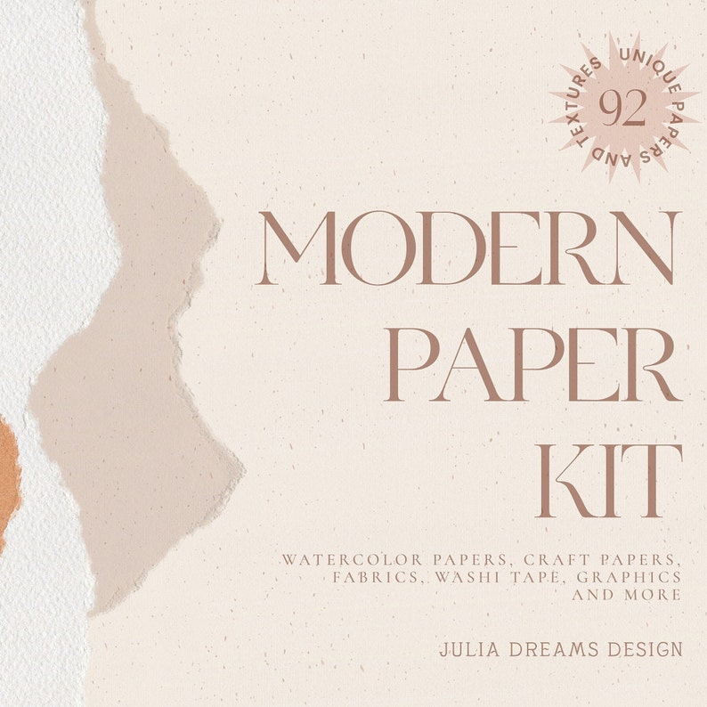 Modernes Papier Kit Aquarell Papier Texturen Color Papers Stoff Hintergrund Digital Clipart kommerzielle Nutzung Washi Tape PNG Sun Bild 1