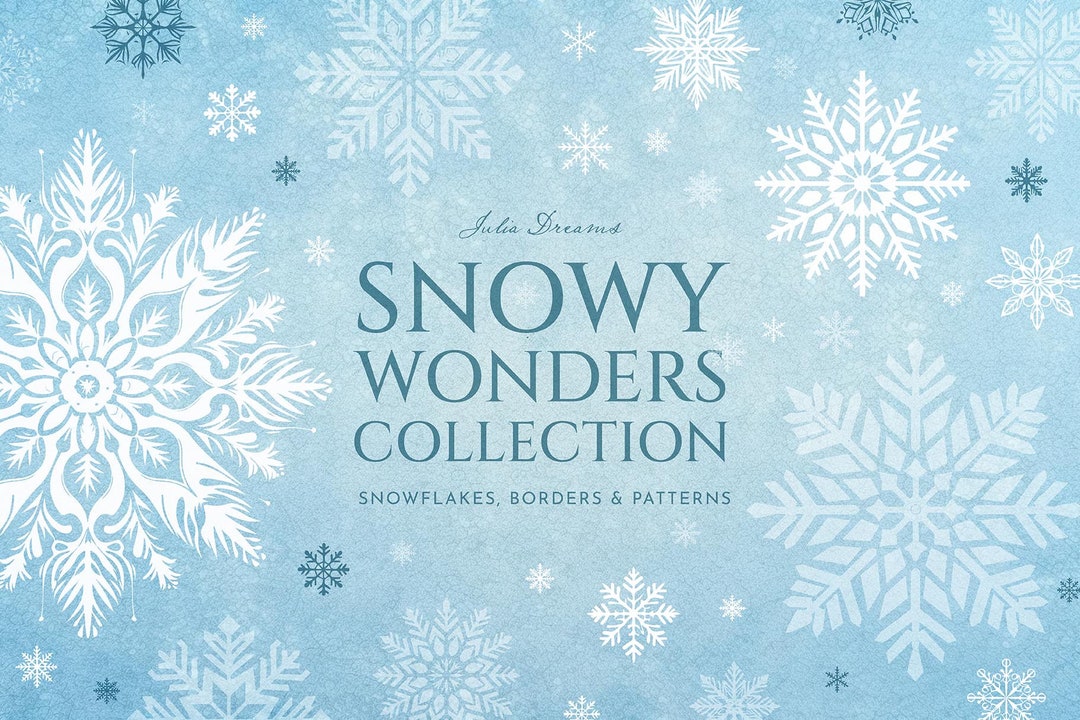 Snowy Wonders - Christmas Winter - Holiday Season - Borders Seamless ...