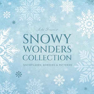Merveilles enneigées - Noël hiver - saison des fêtes - frontières motifs sans couture - superpositions de flocon de neige blanc de vecteur - usage commercial - SVG