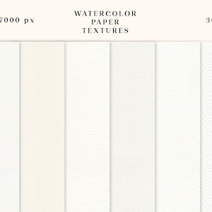 Watercolor Digital Papers Watercolour Paper Textures Paper Digital Backdrop White Paper Texture Digital Scrapbook Paper Clipart image 4