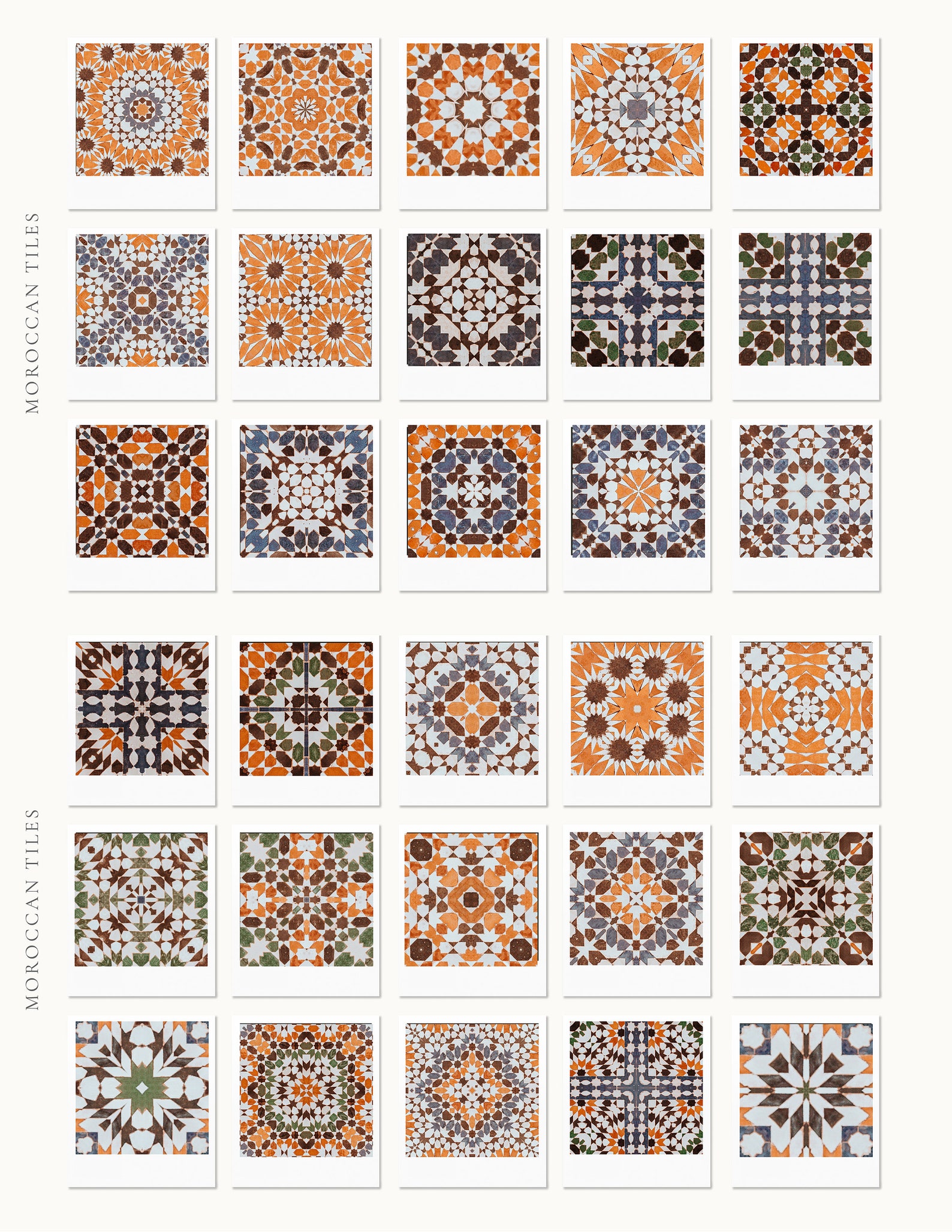 Moroccan Digital Paper - Scrapbook Papers - Seamless Patterns Tiles ...