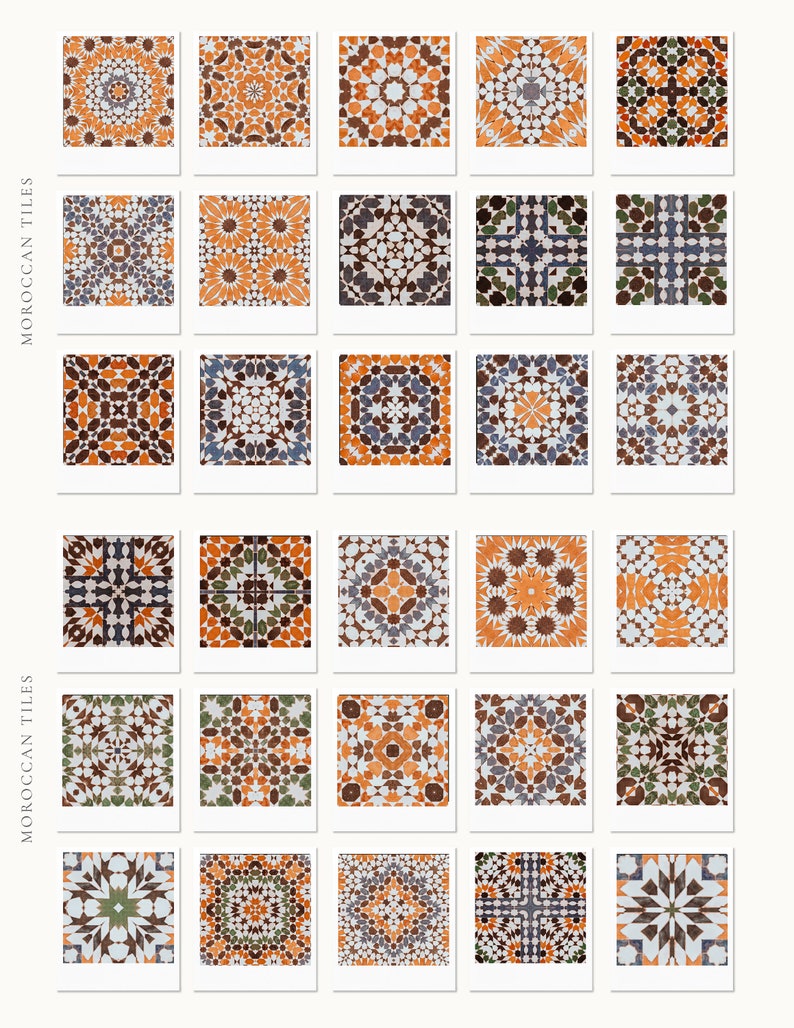 Moroccan Digital Paper - Scrapbook Papers - Seamless Patterns Tiles ...