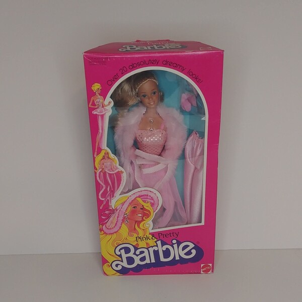 Vintage 80s Pink and Pretty Barbie Doll NBRFB Superstar Era Barbie Doll