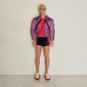 Vintage 1980 Rollerskating Ken Barbie Doll With Skates and Original Outfit