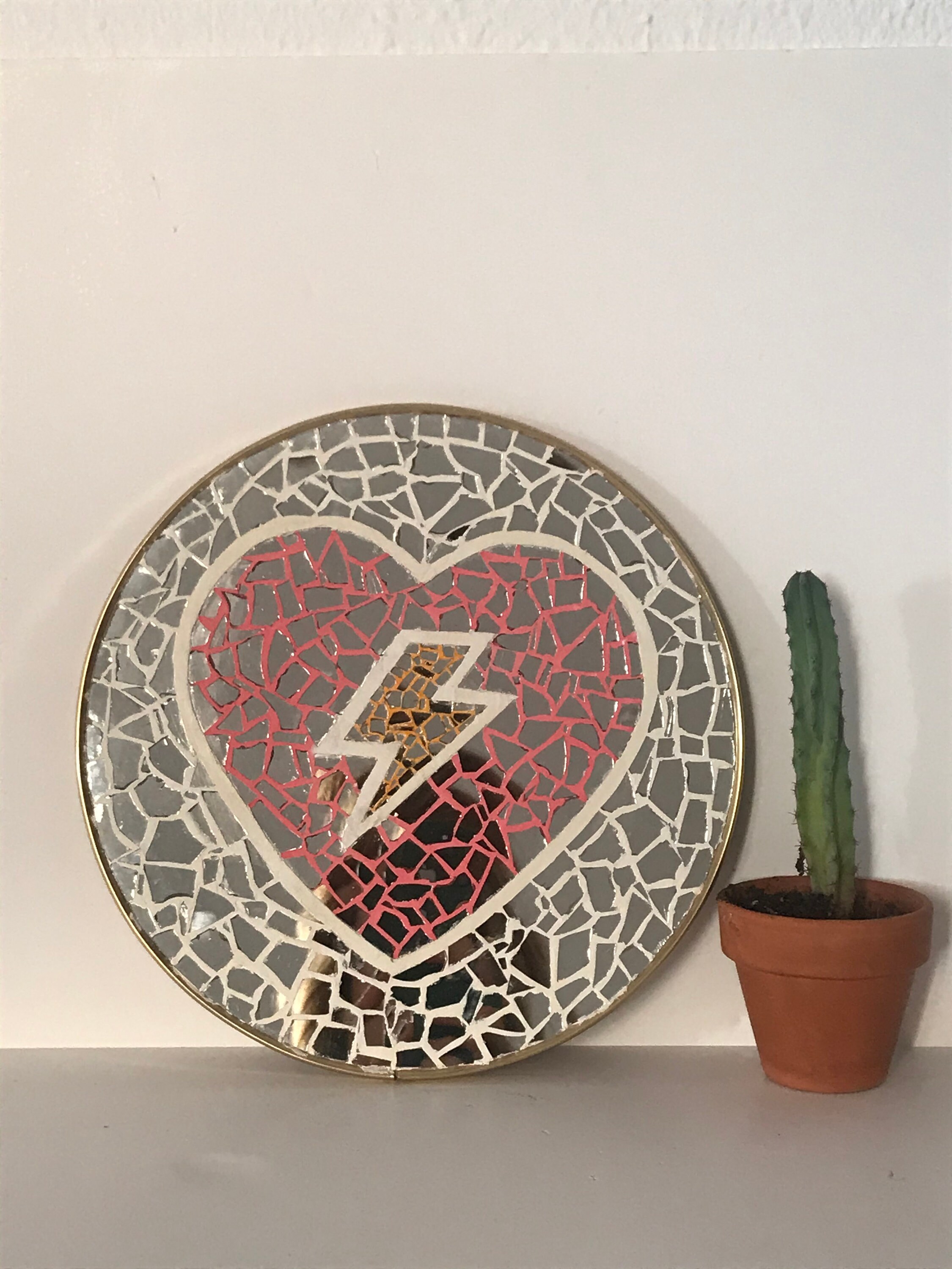 Blitz Bolt Und Herz Spiegel Mosaik Wandkunst David Bowie Etsy